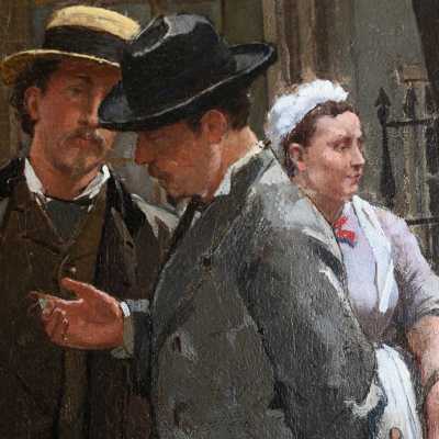 Scène de brocante à La Haye, Theodorus Ludovicus Mesker, 1879