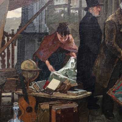 Scène de brocante à La Haye, Theodorus Ludovicus Mesker, 1879