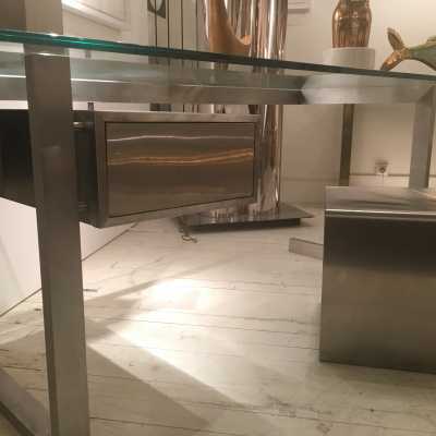 Bureau inox Paul Legeard, circa 1970