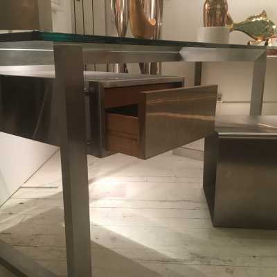Bureau inox Paul Legeard, circa 1970