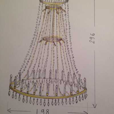 Très grand lustre fin XXème siècle