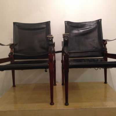 Paire de fauteuils Safari circa 1950