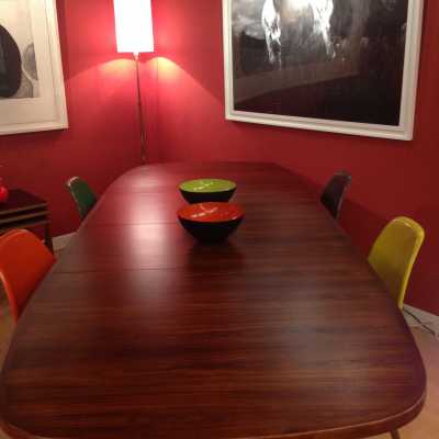 Table scandinave en palissandre années 70