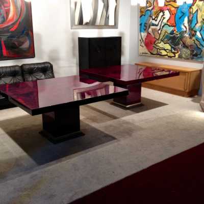 Paire de tables Aldo Tura, XXème siècle