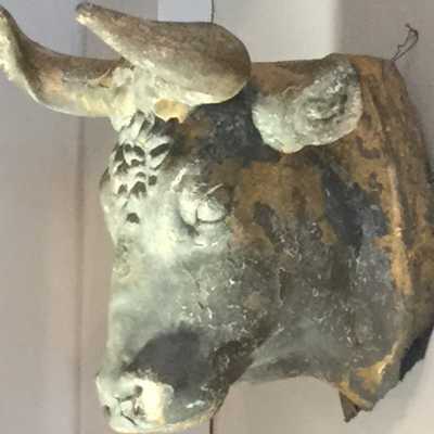 Enseigne de vache en zinc 19eme siècle