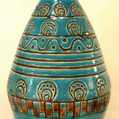Vase en céramique bleu de Primavera