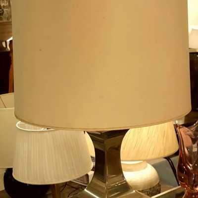 Paire de lampes en métal vers 1970