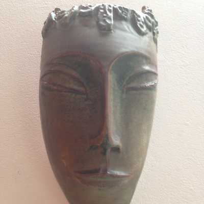 Masque en céramique circa 1970