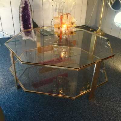 Table basse octogonale Maison Malabert 1970