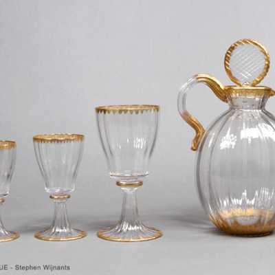 Verres et pichet Daum, 1910
