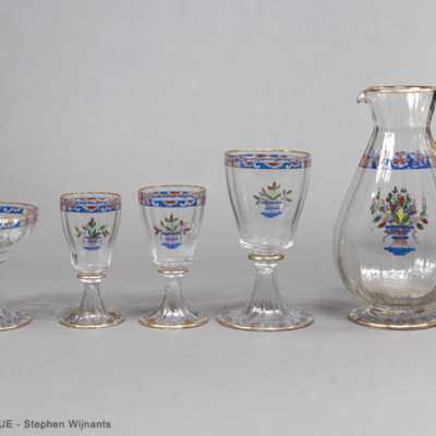 Verres et pichet Daum, 1910