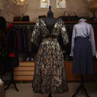 Robe haute couture avec son boléro, Balmain, ca 1950