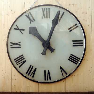 Horloge en verre, XIXème siècle