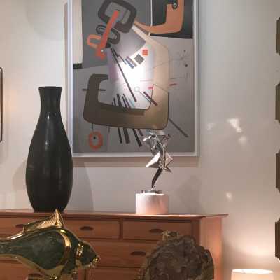 Vase en céramique noir, Accolay circa 1970