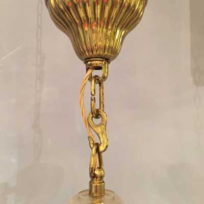 Lustre en verre de Bohème, vers 1960