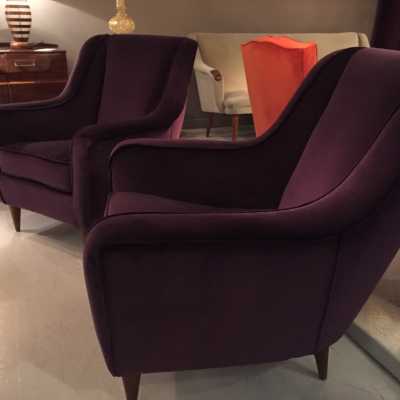 Paire de fauteuils Carlo di Carli, circa 1950