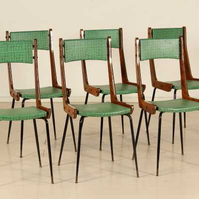 Six chaises de Gianfranco Frattini, 1950