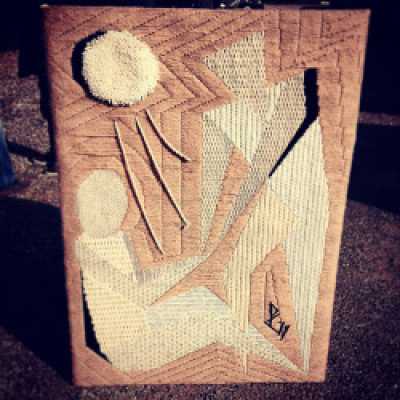 Wool drawing of the middle of the 20th century