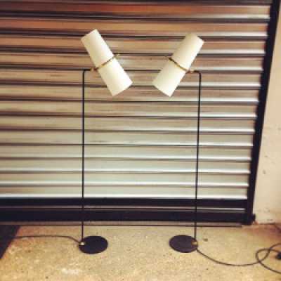Pair of floor lamp by LUNEL, France, 1950