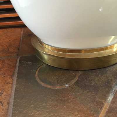 Lampe en céramique blanche, circa 1980