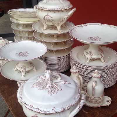 Service de table en faïence, XIXème siècle