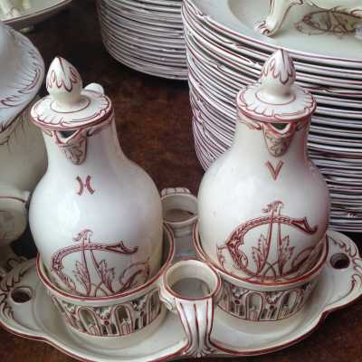 Service de table en faïence, XIXème siècle
