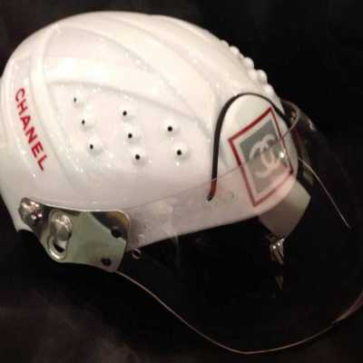 Chanel climbing helmet, made by Casco, Germany, limited edition circa 2000.