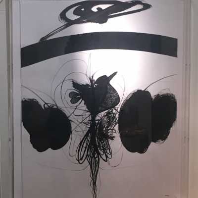 Joseph Banc abstraction « encre sur paper » circa 1970