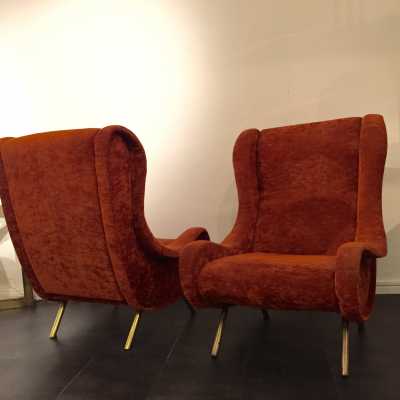 Paire de fauteuils Marco Zanusso, 1950