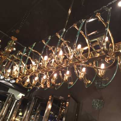 Suspension Crystal Arte, Italie circa 1960