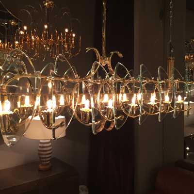 Suspension Crystal Arte, Italie circa 1960
