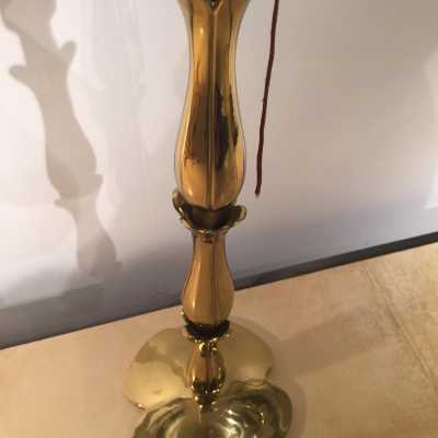 Lampe en bronze doré signé Scarpa, XXème siècle