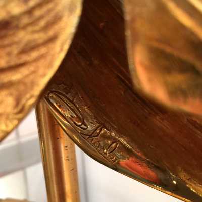 Paire de lampes "Orchidée" Maison Charles 1980