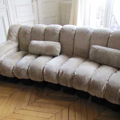 Canapé DS 600, édition de Sede, 22 éléments daim beige