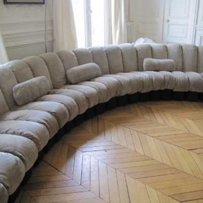 Canapé DS 600, édition de Sede, 22 éléments daim beige