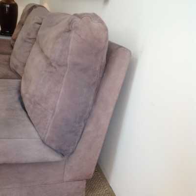 Paire de canapés, daim gris, Italie, ca 1970