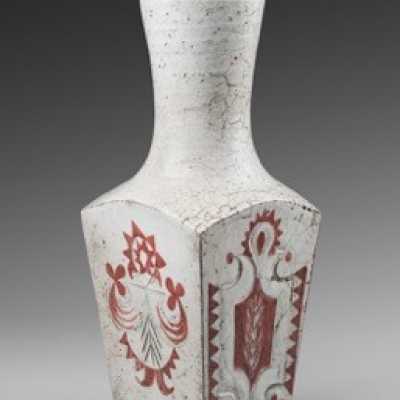 Jean Derval (1925-2010) Grand vase à pans coupés, signé, France, vers 1950