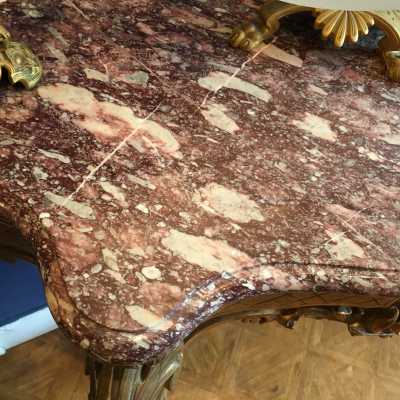 CONSOLE en Bois doré