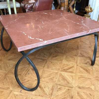 Table basse en fer forgé