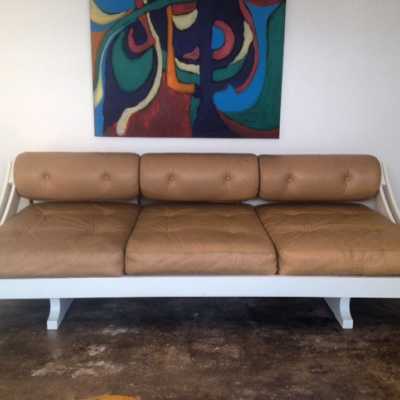 Canapé GS-95, Gianni Songia, cuir, Editions Sormani, circa 1963