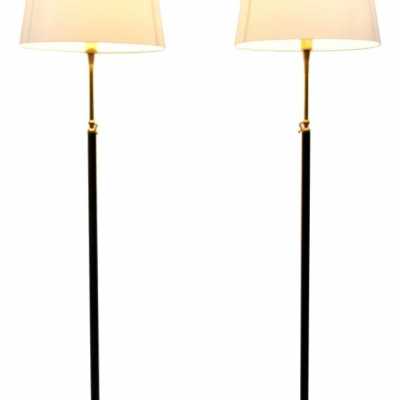 Paire de lampadaires, modèle 1025, Gino Sarfatti, éd. Arteluce, Italie, 1946