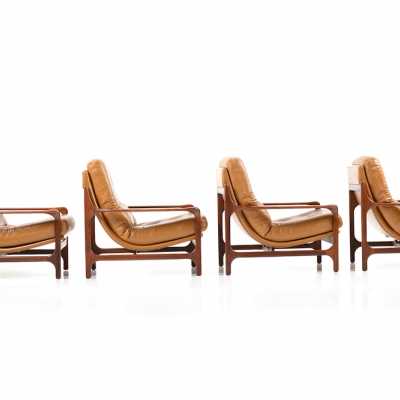 suite de 4 fauteuils danois ca 60