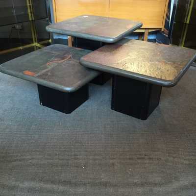 Set de 3 tables basses de Paul Kingma circa 1990