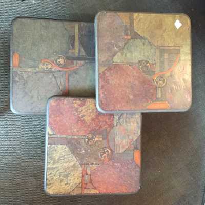 Set de 3 tables basses de Paul Kingma circa 1990