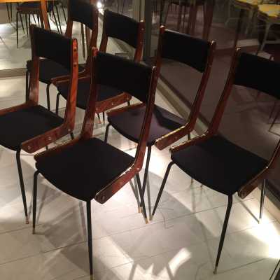 série de 6 chaises Gianfranco Frattini Italie ca 60